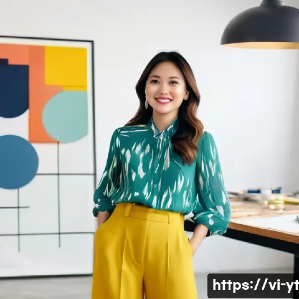 모티베이션으로 역경 극복하기 - A bright and inspiring image of a young Vietnamese woman, in her mid-twenties, confidently standing ...
