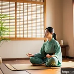 Home 12 역경 후 긍정적 변화를 위한 루틴 만들기 - A serene early morning scene featuring a Vietnamese woman waking up at dawn in a minimalist bedroom ...